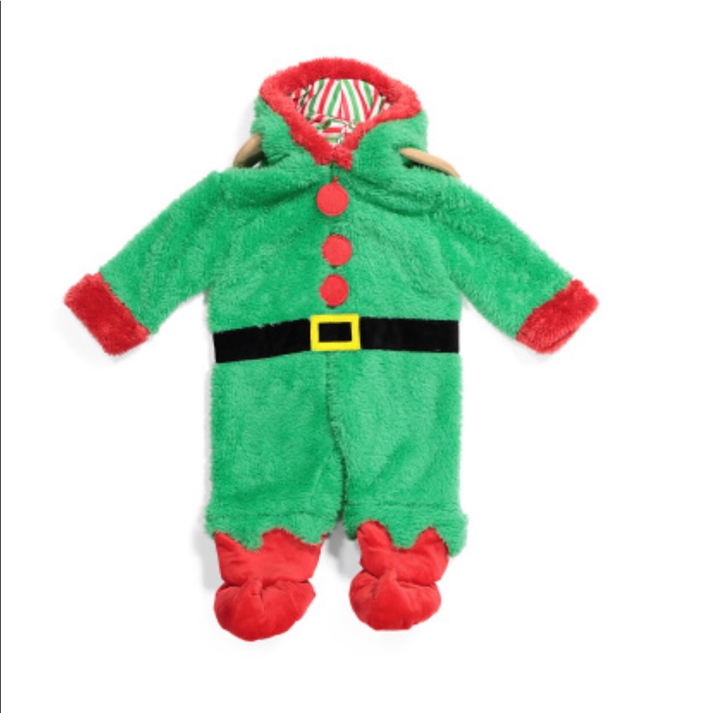 FAO SCHWARTZ BABY PLUSH ELF‎ ONESIE